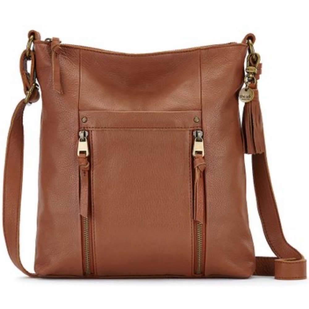 The Sak Collective Cognac Brown Ladera Leather Crossbody Bag
